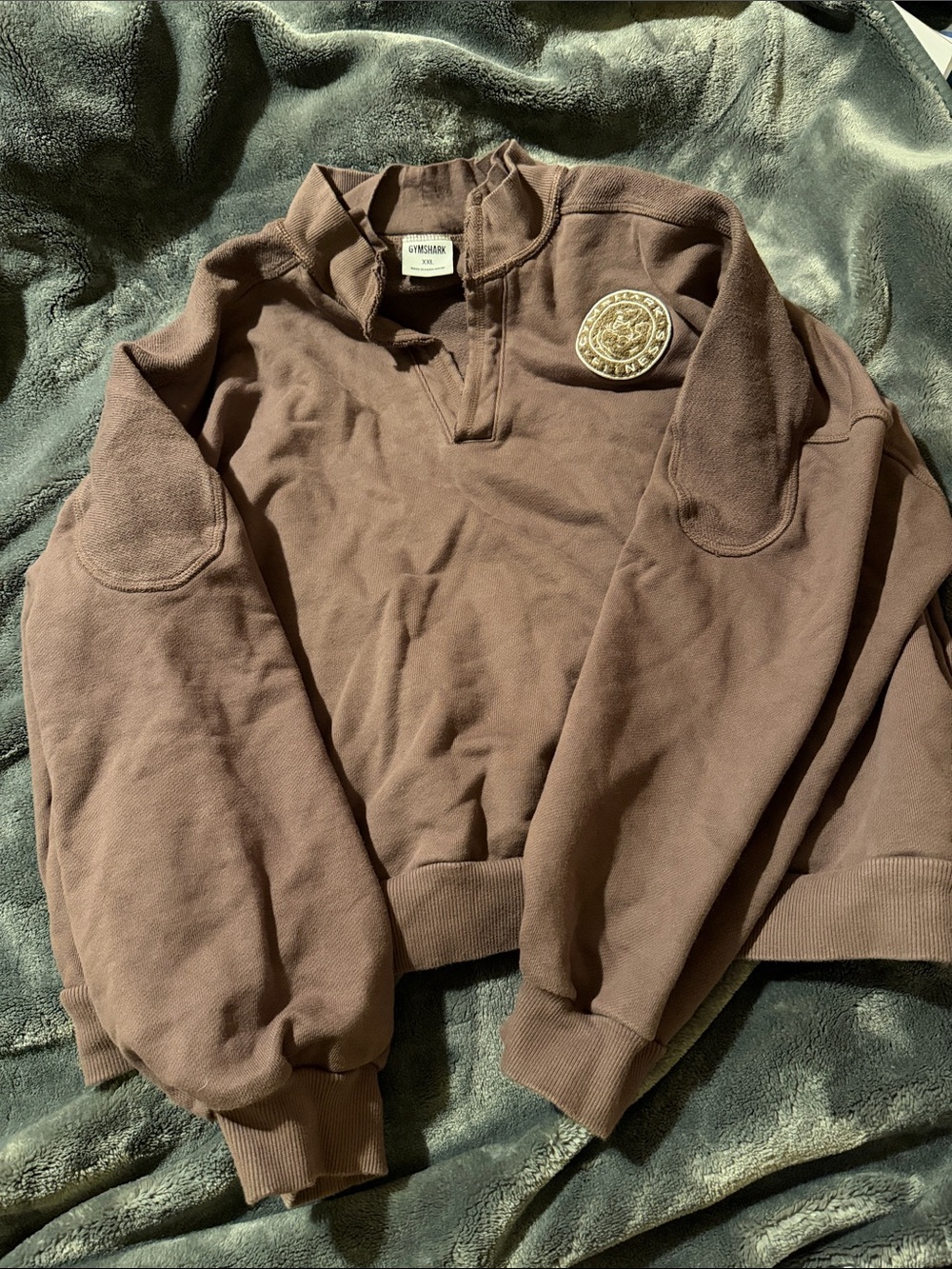 Brown Quarter-Zip Pullover Sweater Gymshark